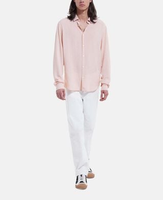 The Kooples MEN PINK flowing light pink shirt with cuban collar
