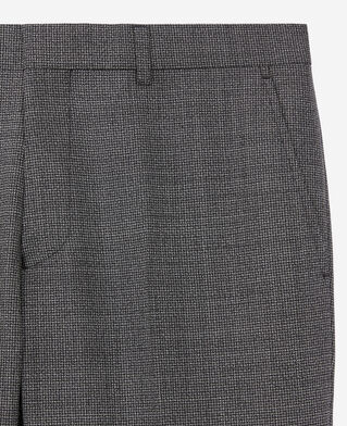 The Kooples MEN BLACK-ECRU black micro-pattern wool suit trousers