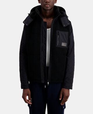 The Kooples HERREN BLACK schwarze hemdjacke aus sherpa