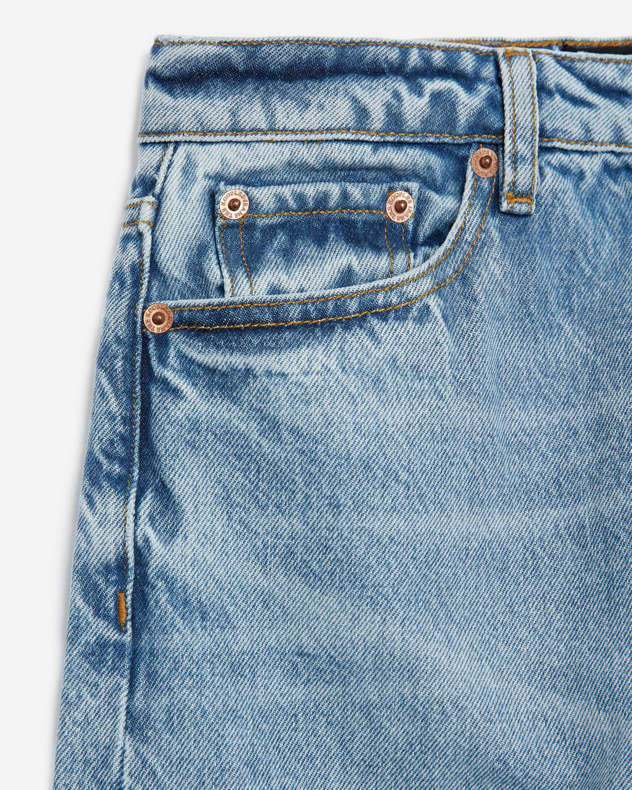 The Kooples FEMME LIGHT BLUE jean bleu délavé à taille haute droit