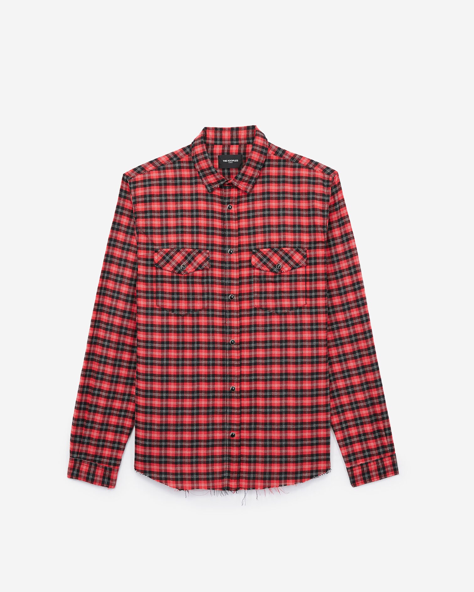 RELAXED CHECKED SHIRT, RED / BLACK, hi-res image number null