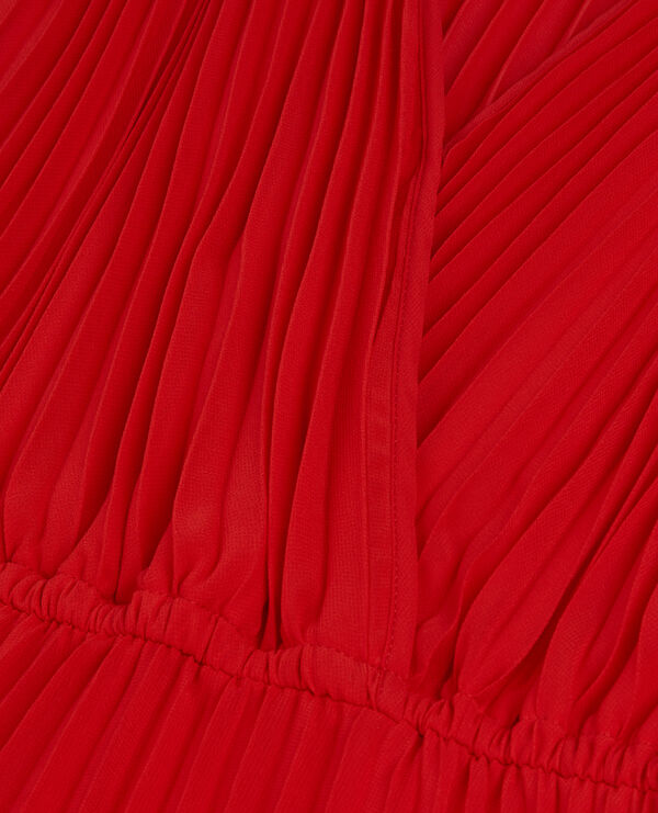 The Kooples WOMEN RED red pleated long dress