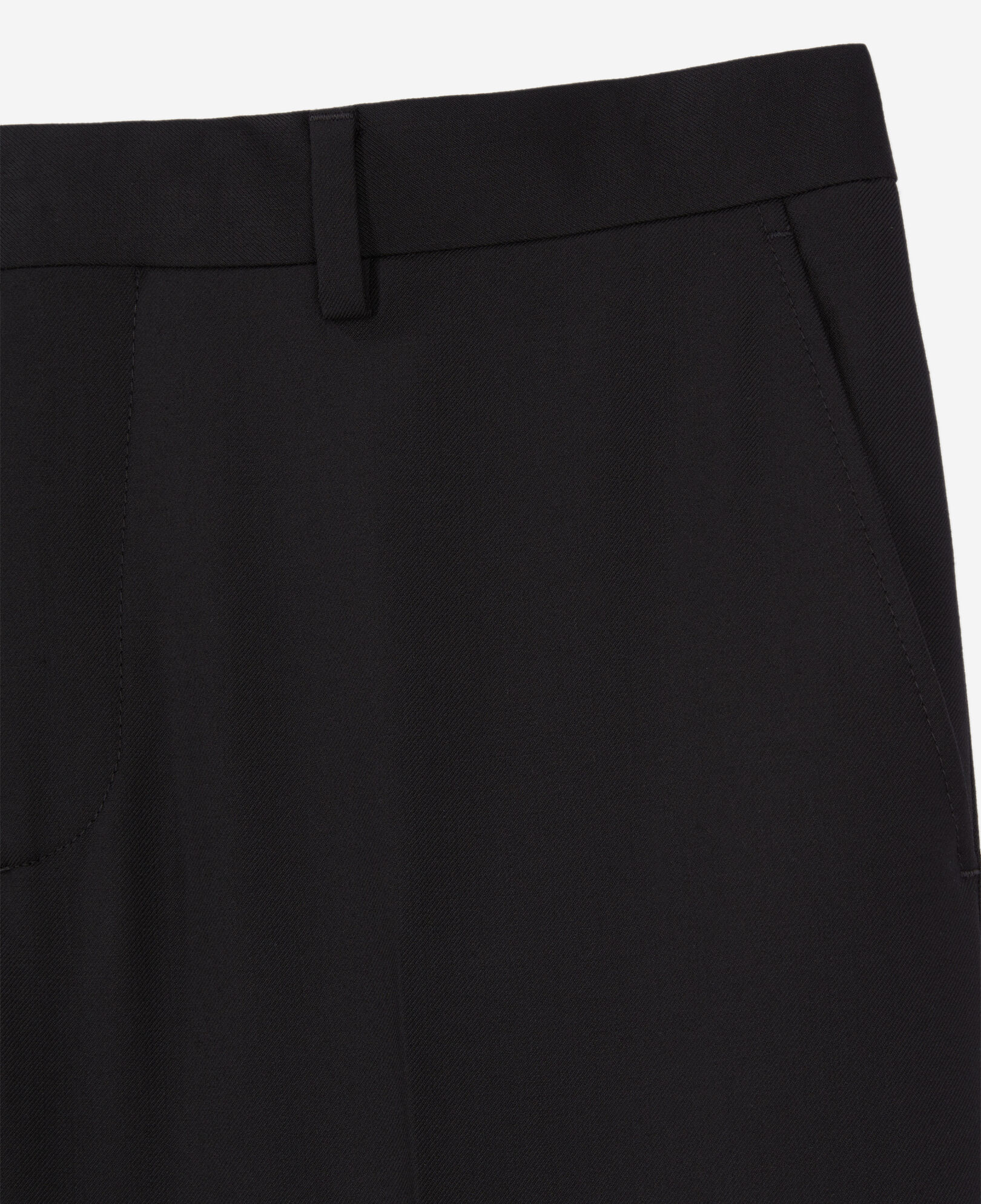 The Kooples HOMME BLACK pantalon de costume noir en laine