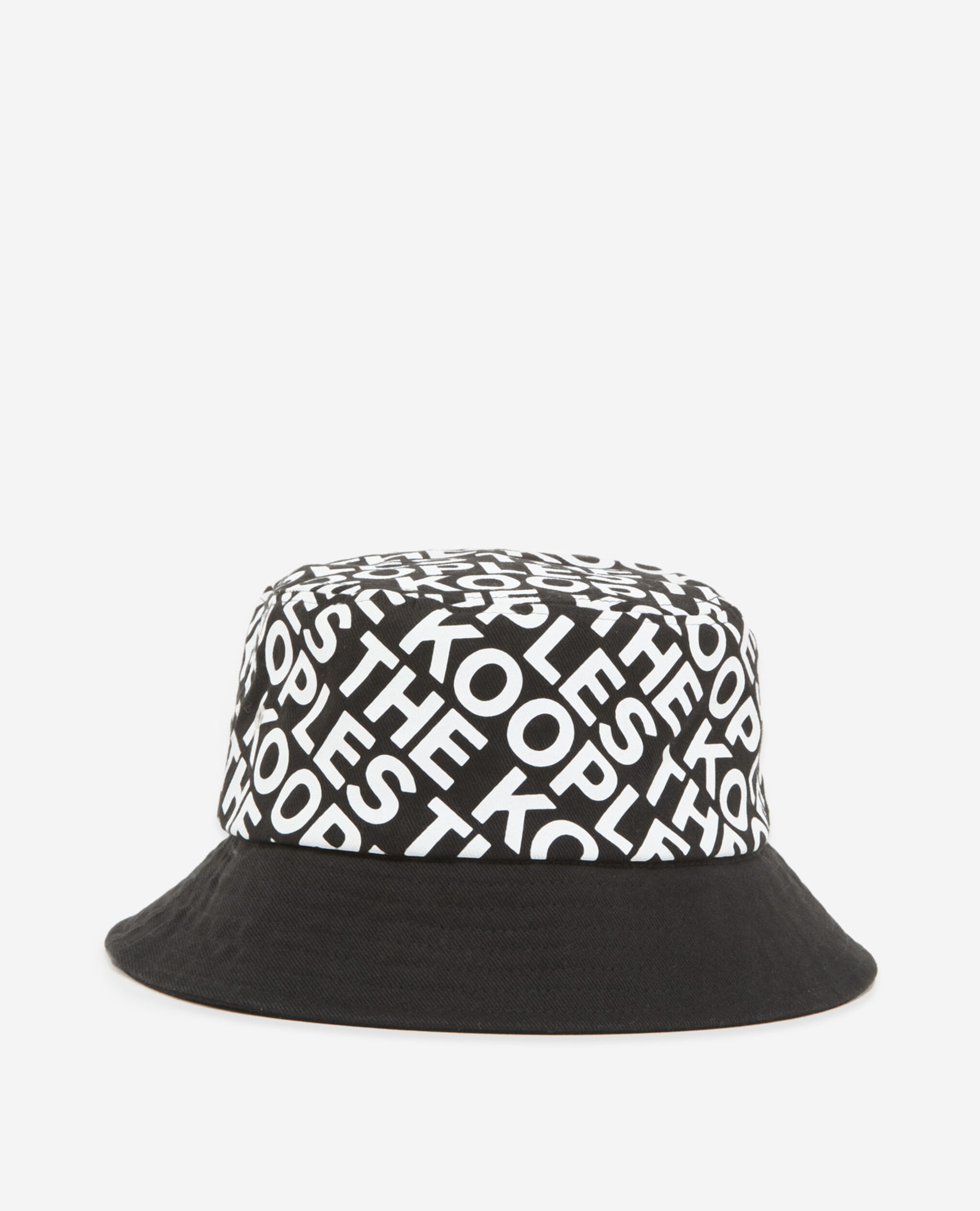 Black and white bucket hat with The Kooples motifs, BLACK WHITE, hi-res image number null