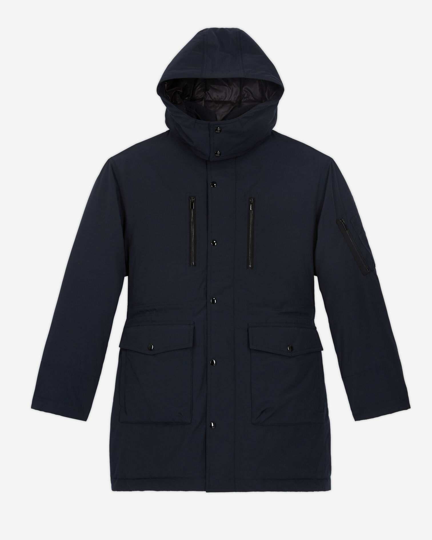 Parka à capuche bleu marine, NAVY, hi-res image number null