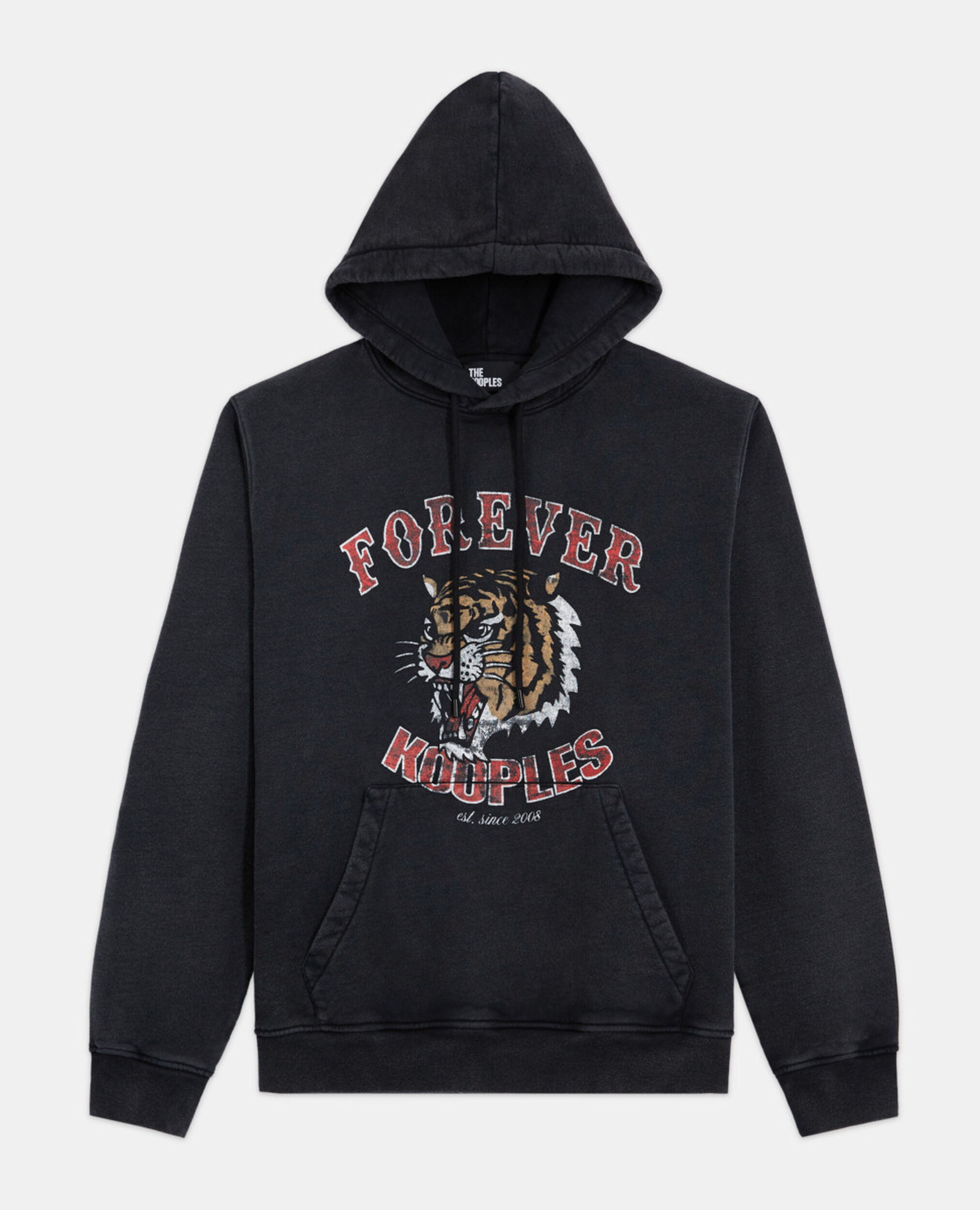 Black sweatshirt, BLACK WASHED, hi-res image number null