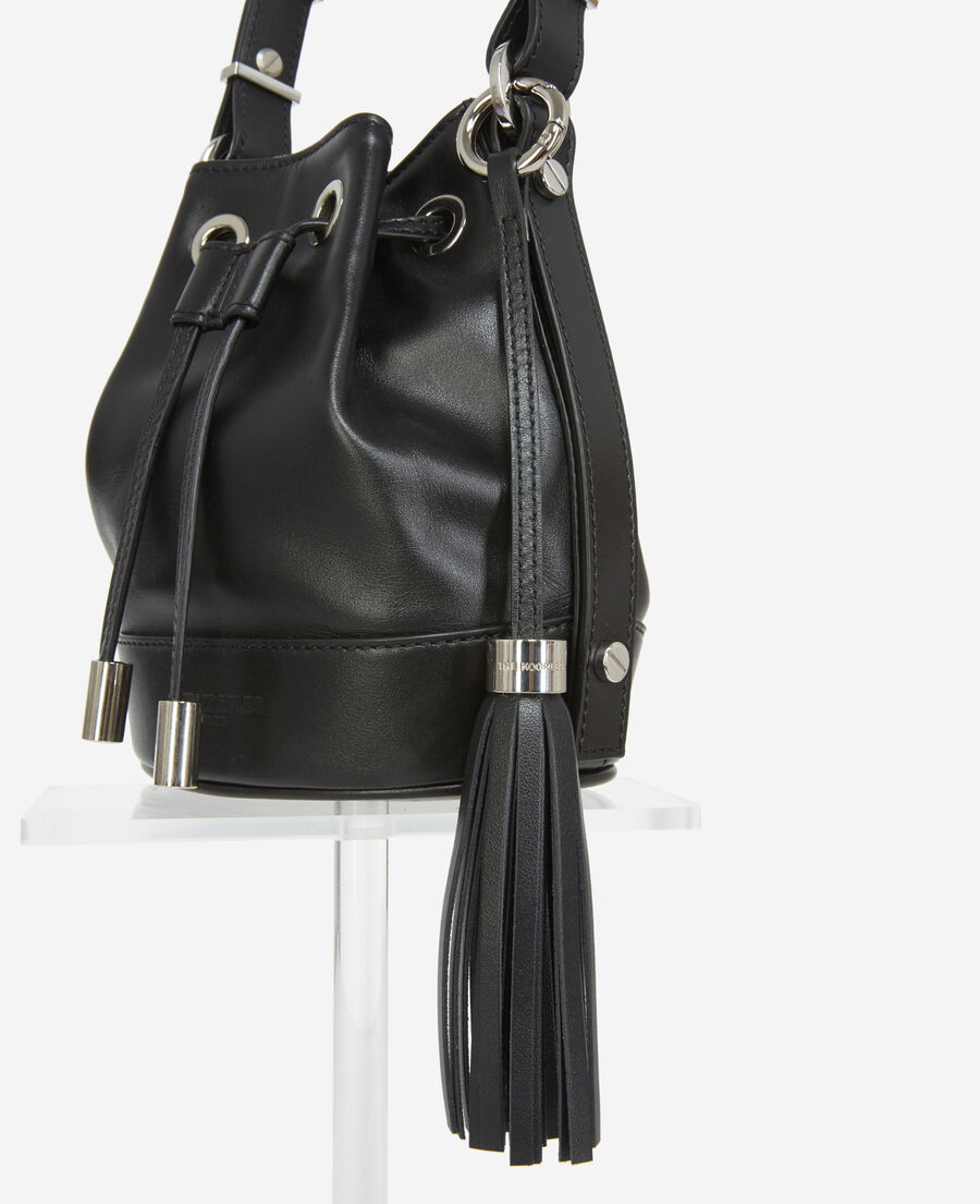 small tina bag in smooth black leather