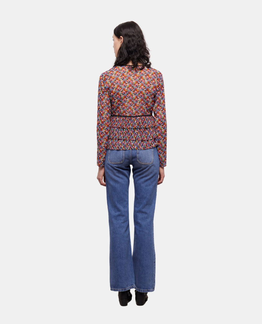 The Kooples FEMME null top multicolore à volants plissés