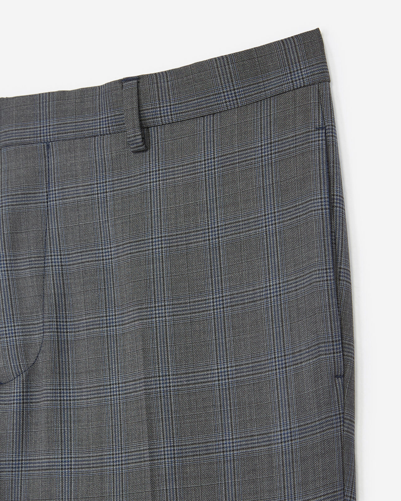 The Kooples HOMME GREY-NAVY pantalon imprimé laine gris clair