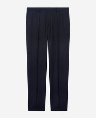 The Kooples HOMME DARK NAVY pantalon de costume ajusté en laine marine