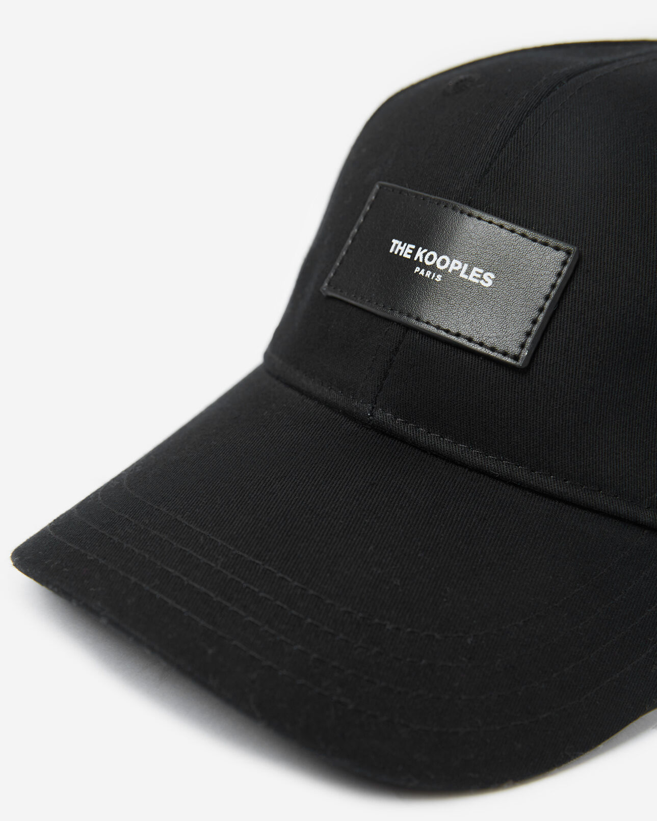 The Kooples HOMME BLACK casquette noire à patch avec logo