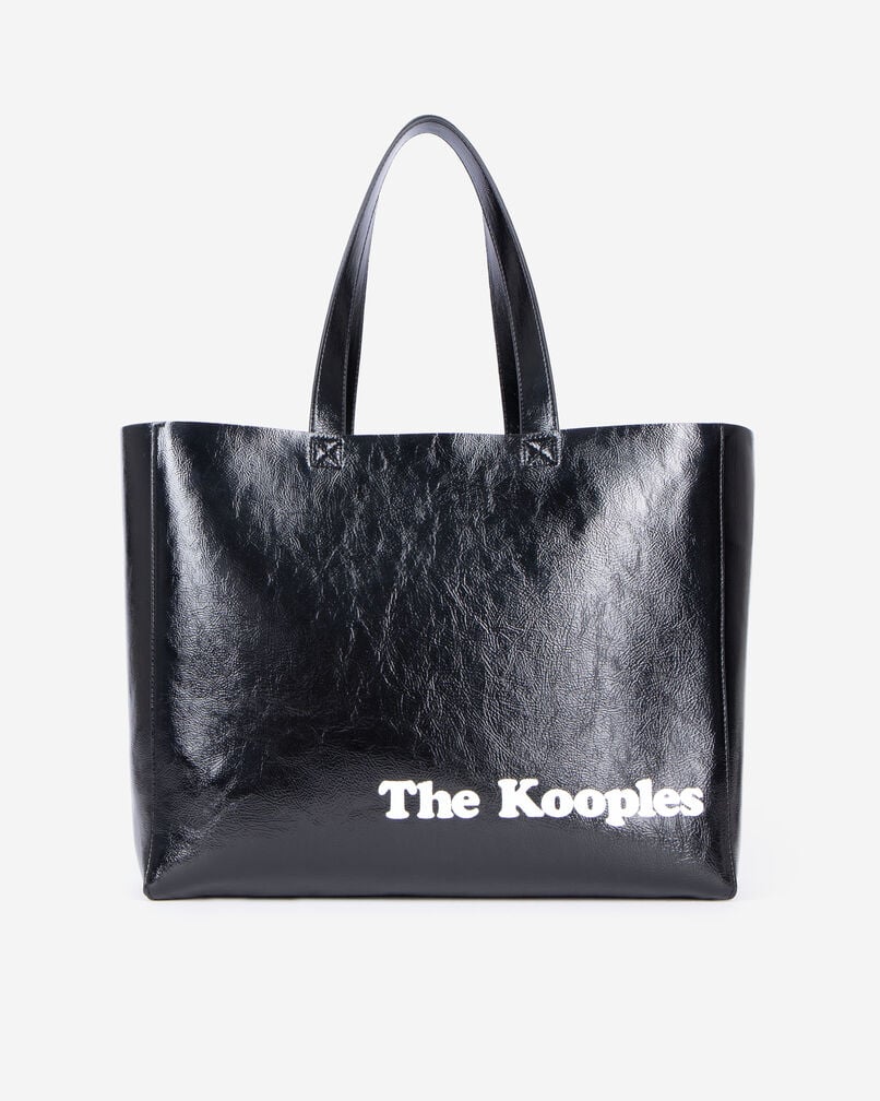 The Kooples FEMME BLACK sac cabas effet cuir noir