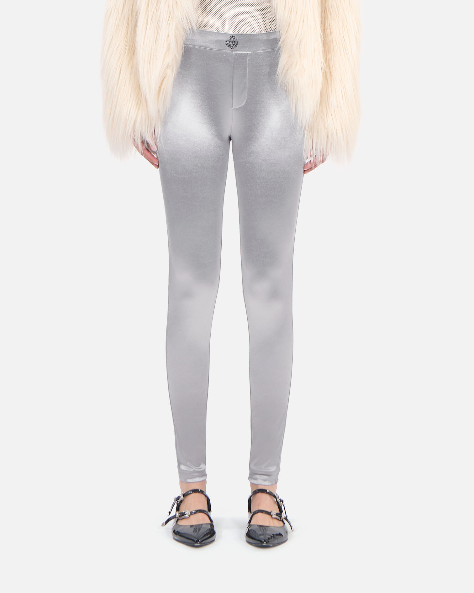 Legging satiné argenté, SILVER, hi-res image number null