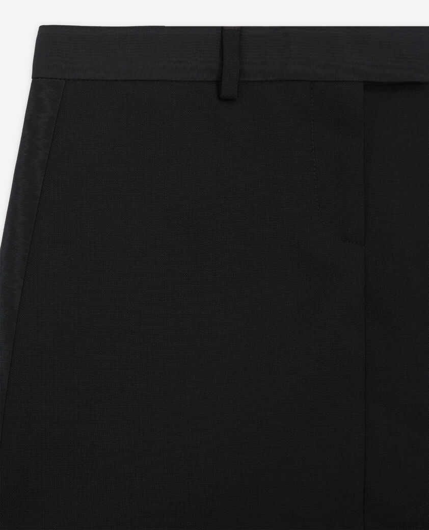 The Kooples WOMEN BLACK short black wool skirt