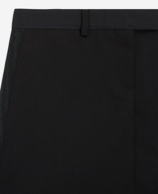 The Kooples WOMEN BLACK short black wool skirt
