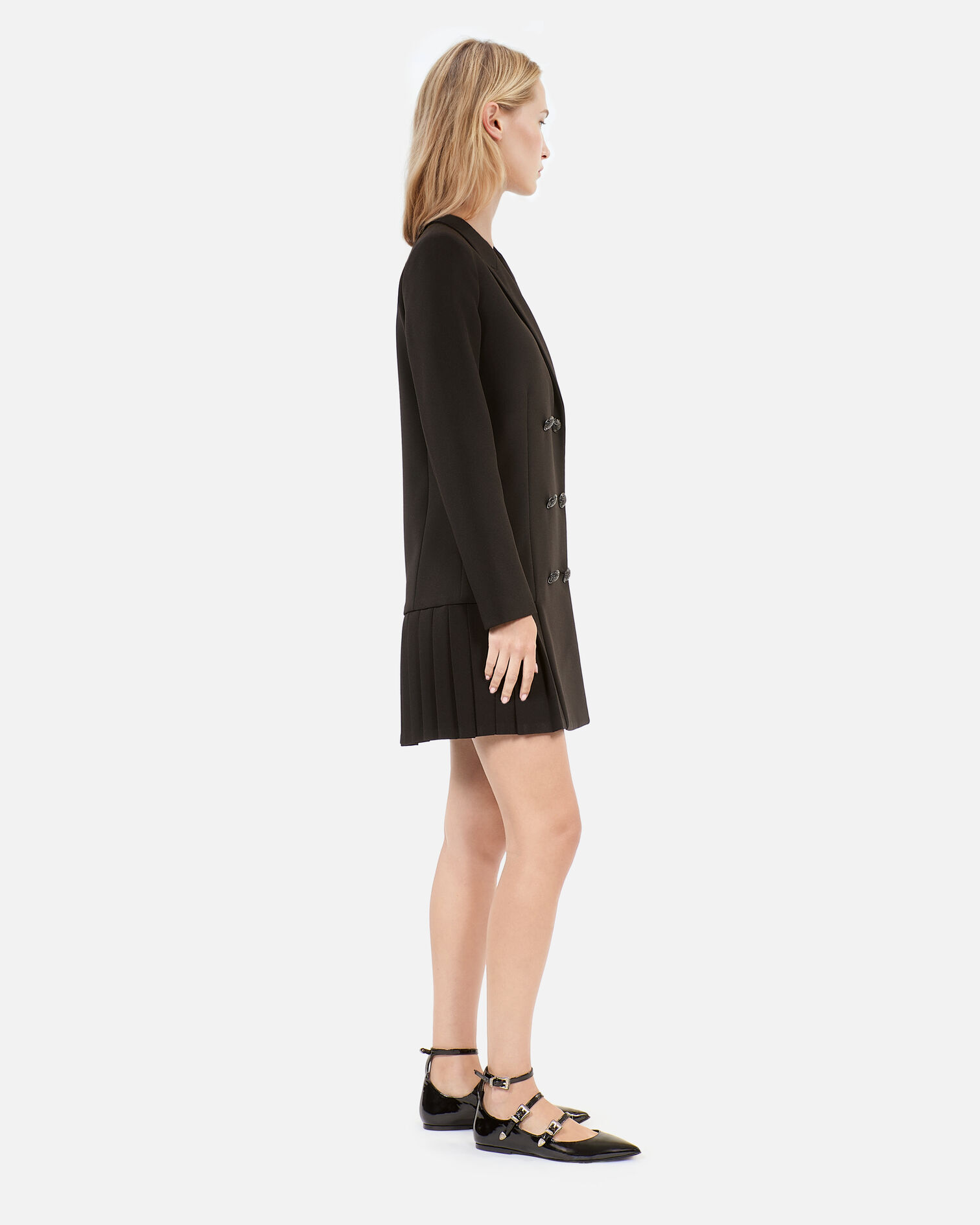 Robe tailleur courte noire, BLACK, hi-res image number null