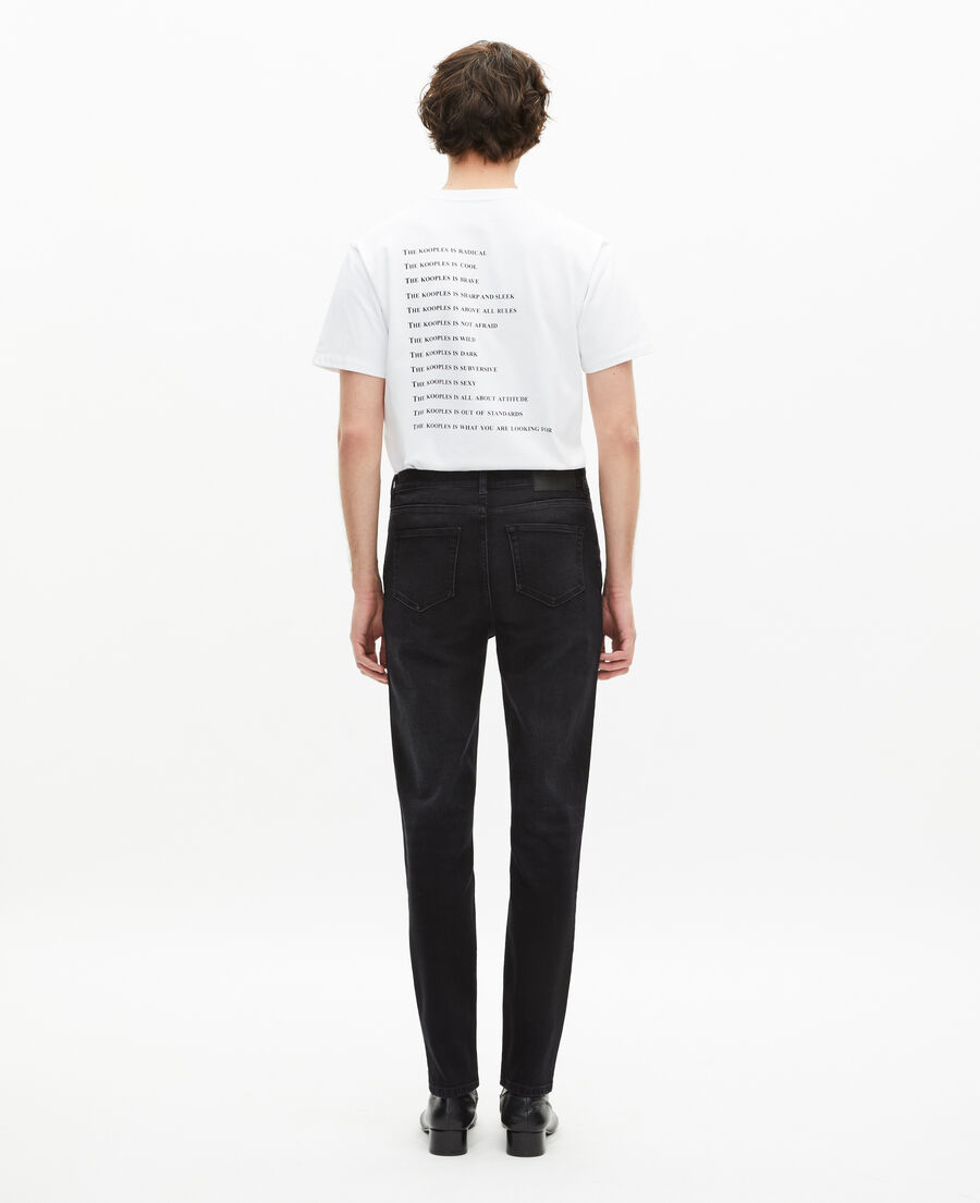 The Kooples MEN BLACK WASHED black slim jeans