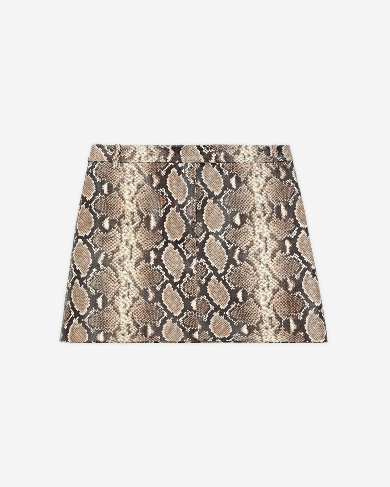 The Kooples FEMME PYTHON BEIGE jupe en cuir python