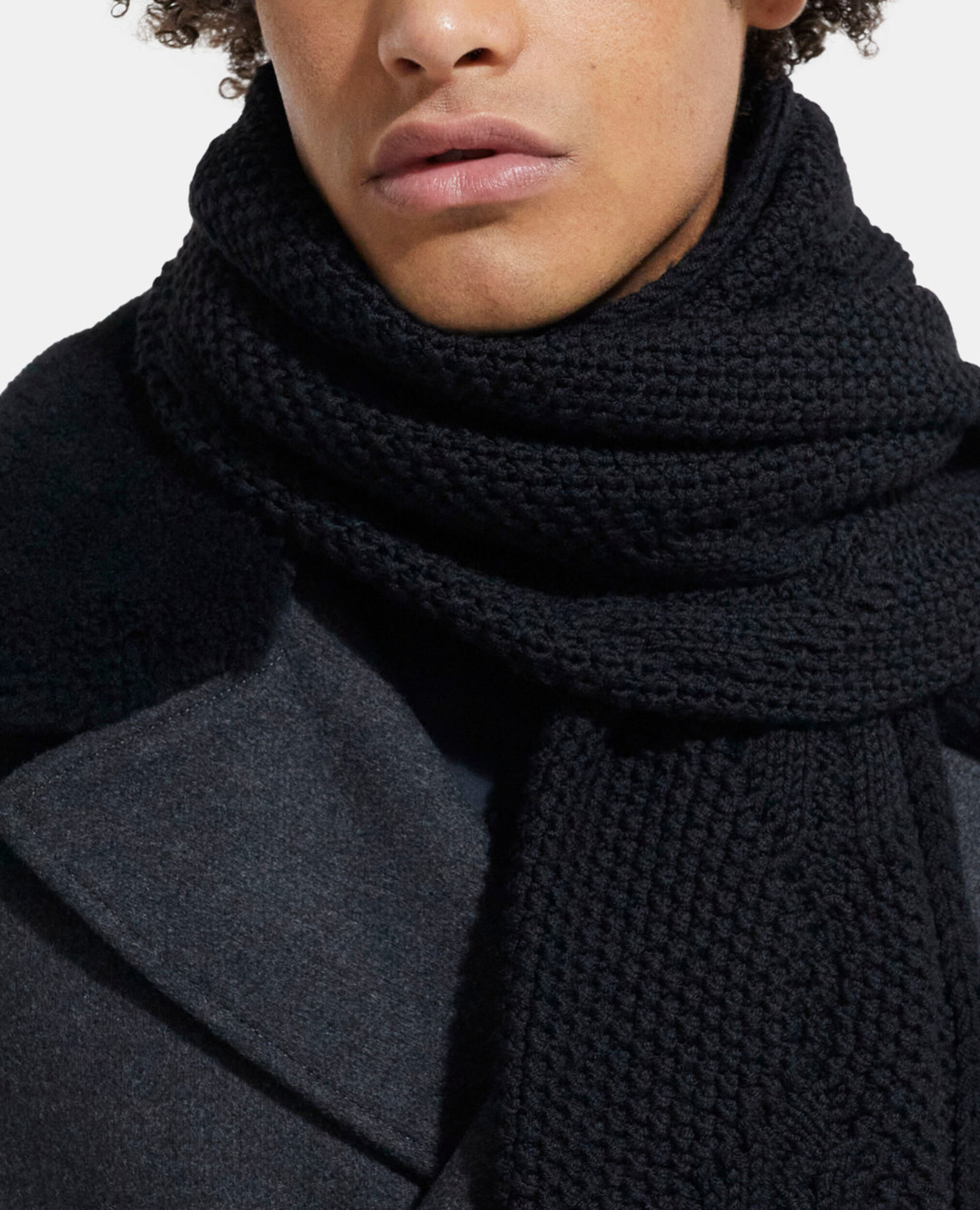 Black wool scarf