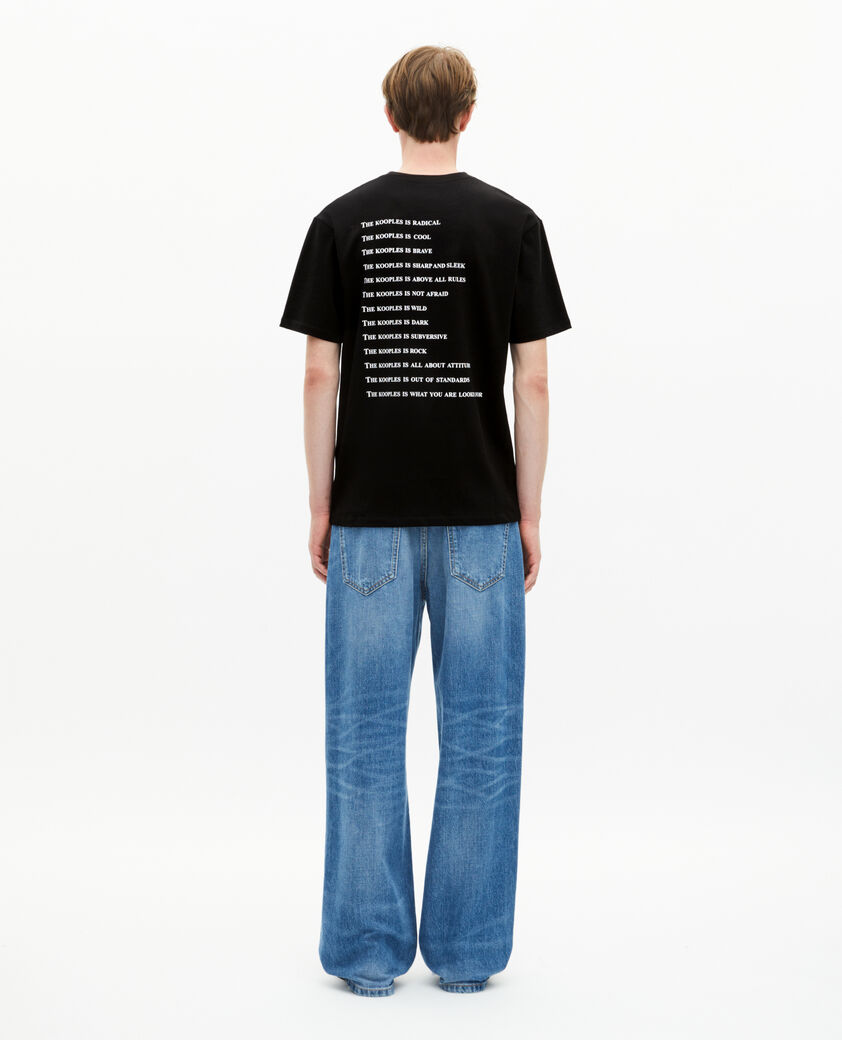 The Kooples HOMME BLACK t-shirt what is à strass noir