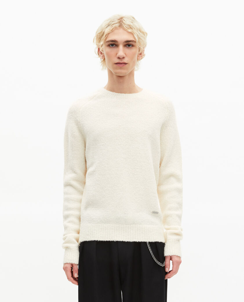 The Kooples MEN LIGHT BEIGE beige wool crew neck sweater