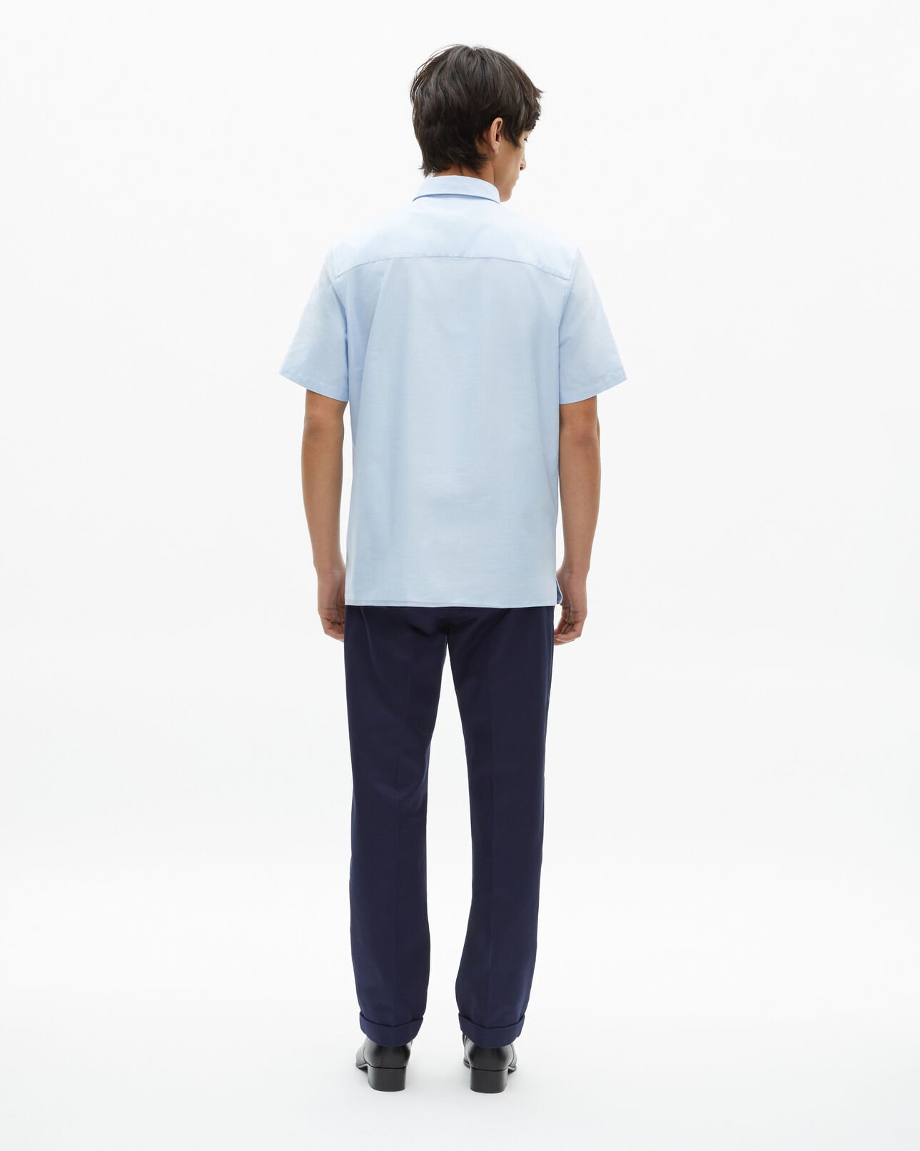 The Kooples MEN SKY short-sleeved shirt with blue crest