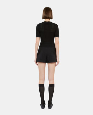 The Kooples F BLACK black openwork knit sweater
