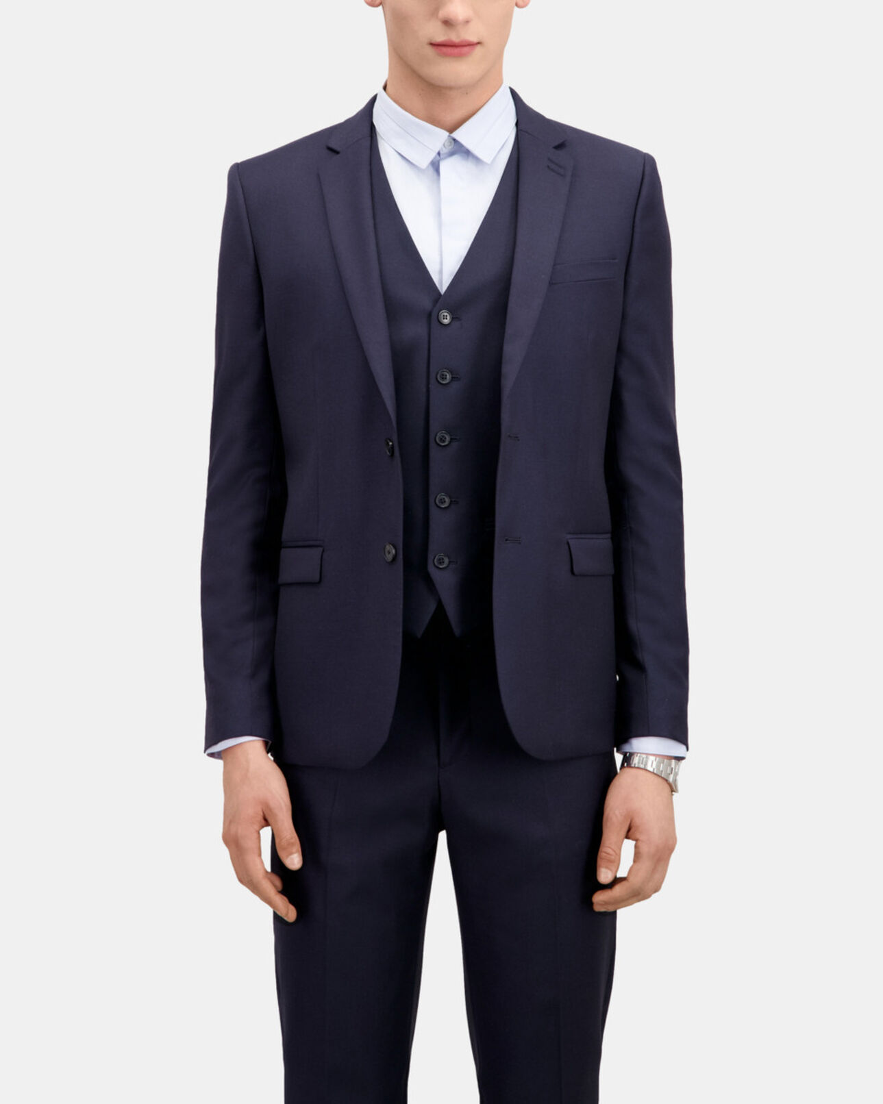 The Kooples MEN NAVY navy blue wool suit jacket
