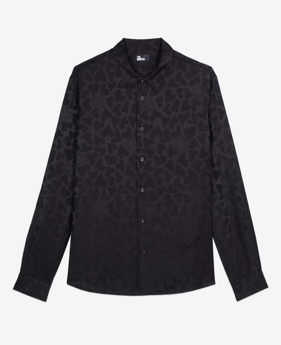 The Kooples HOMME BLACK chemise jacquard noire