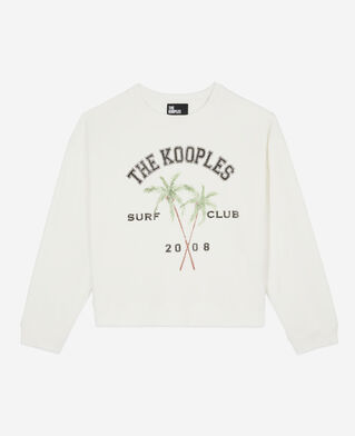 The Kooples FEMME ECRU sweatshirt avec sérigraphie écru