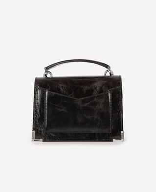 The Kooples FEMME BROWN sac emily en cuir craquelé marron