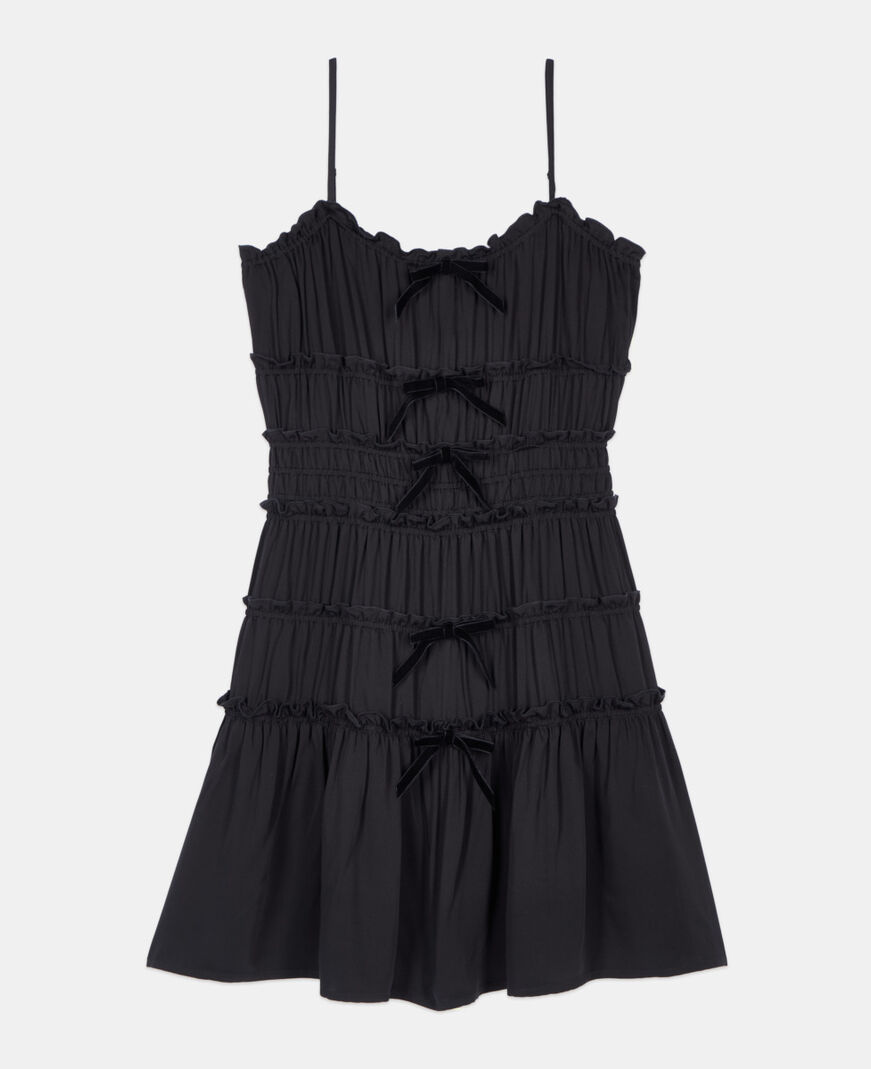 The Kooples FEMME BLACK robe courte avec nœuds noire