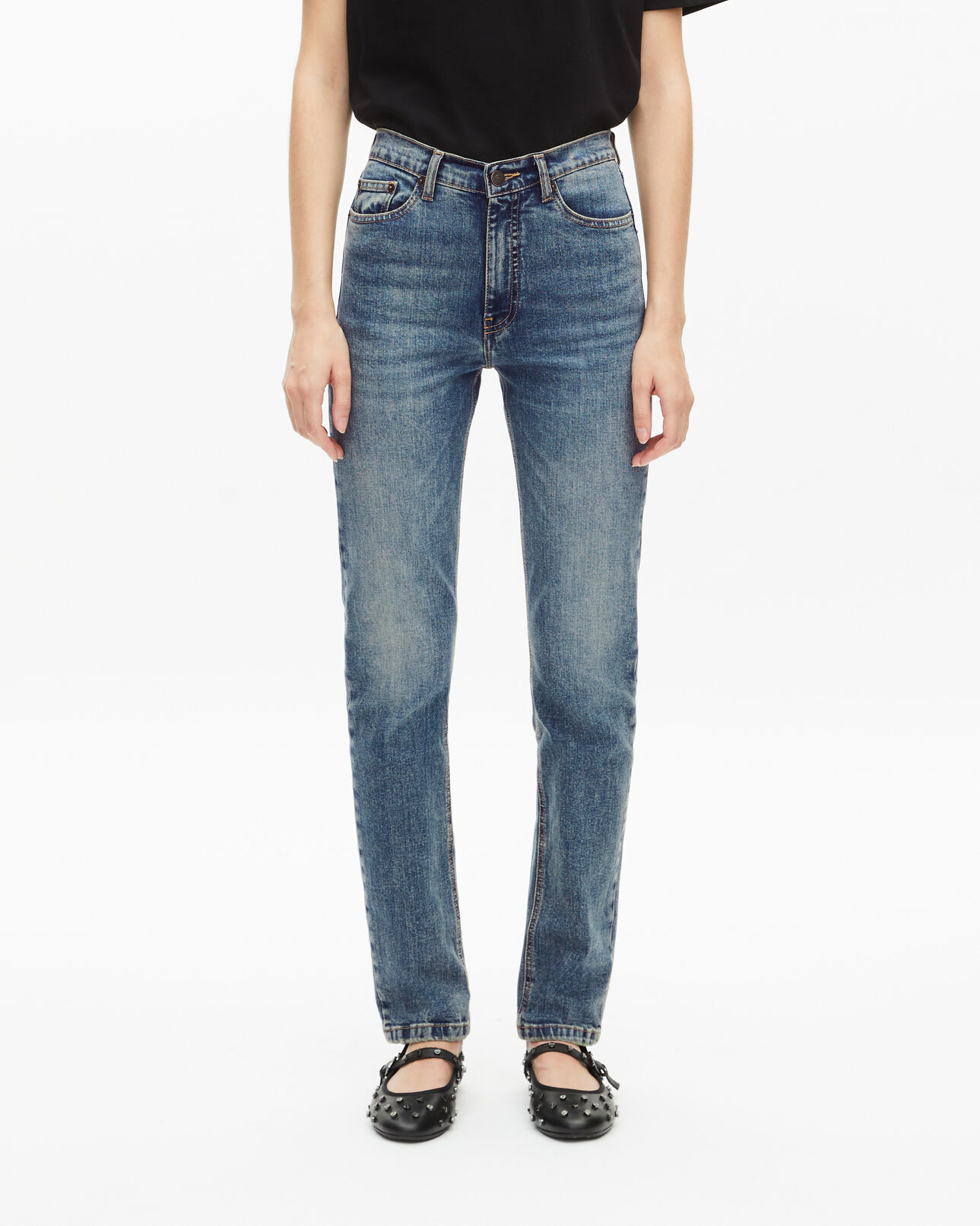 The Kooples FEMME USED RAPIECE jean slim bleu