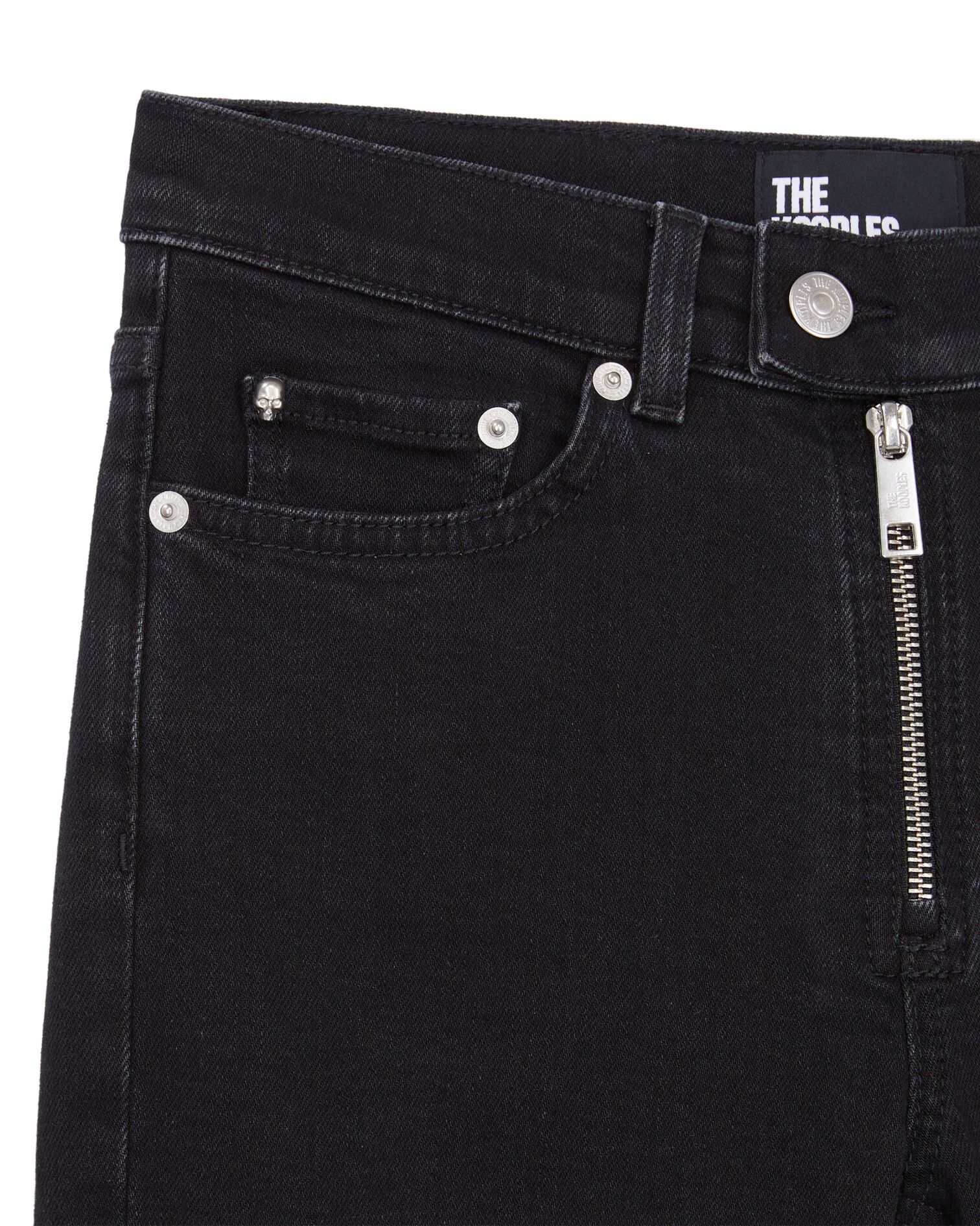 Black slim jeans with zip, BLACK WASHED, hi-res image number null