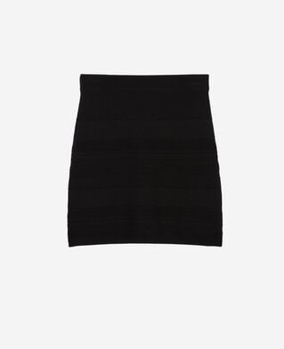 The Kooples FEMME BLACK jupe courte en maille noire