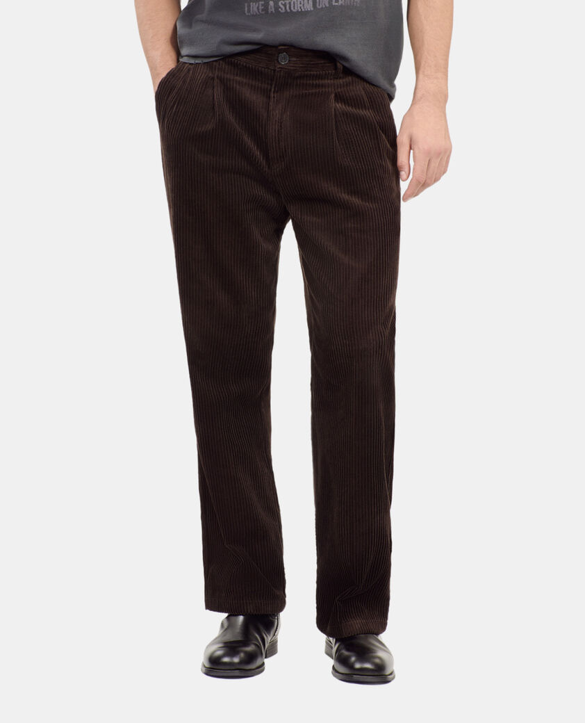 The Kooples HERREN BROWN braune hose aus cordsamt