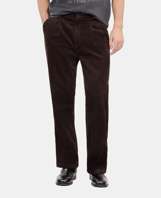 The Kooples HERREN BROWN braune hose aus cordsamt