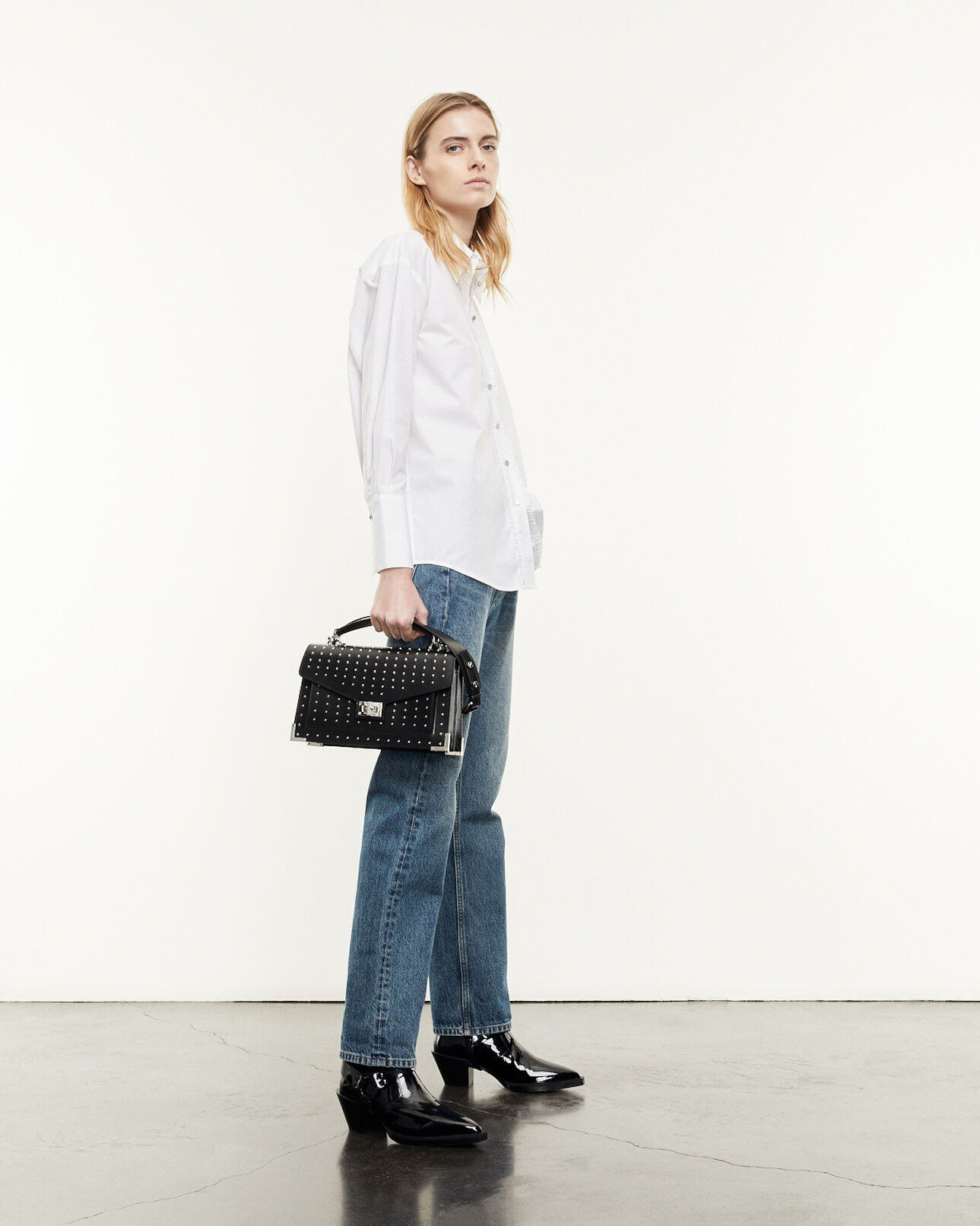 The Kooples WOMEN WHITE white cotton shirt with frills