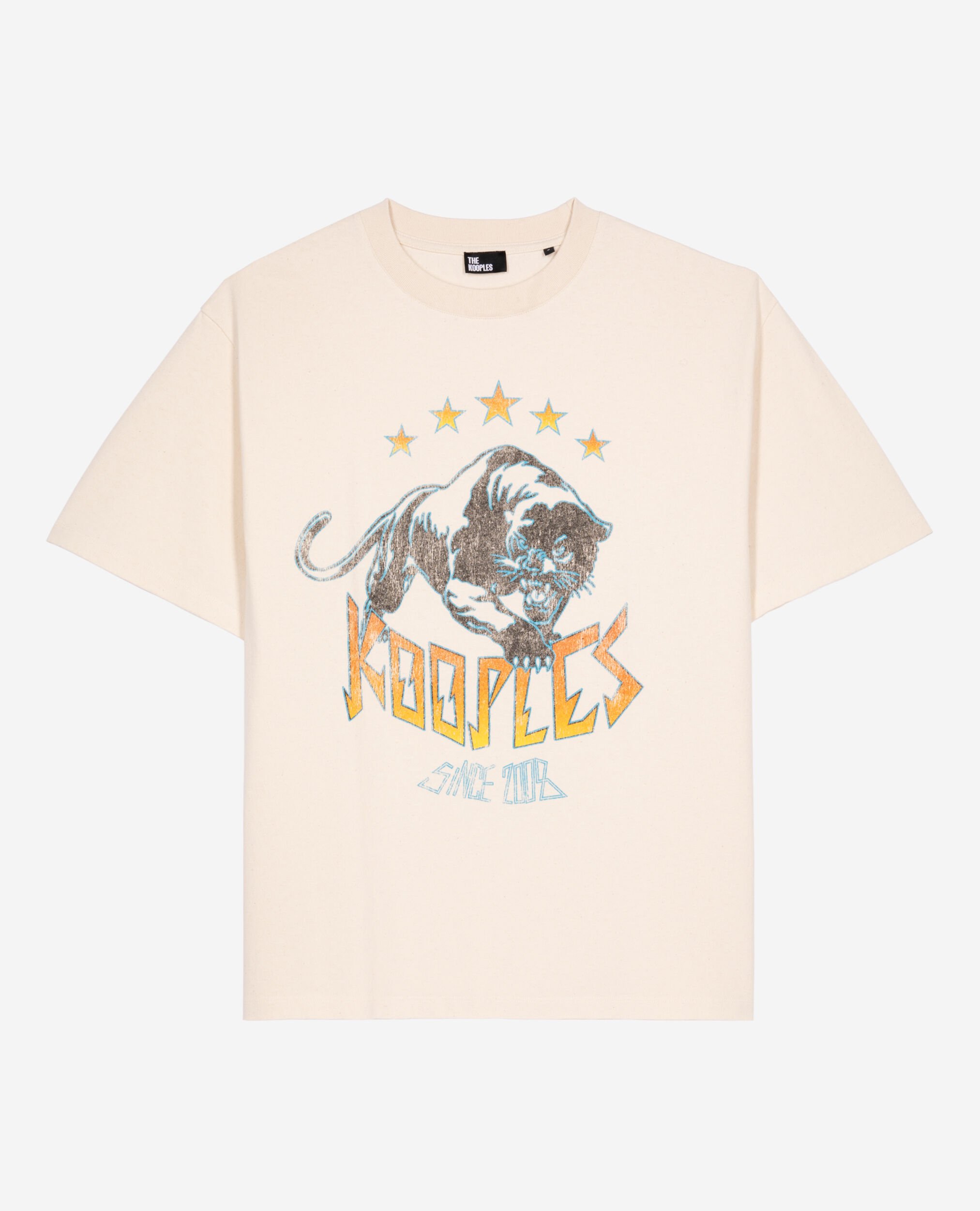 Camiseta con serigrafía en crudo, ECRU, hi-res image number null