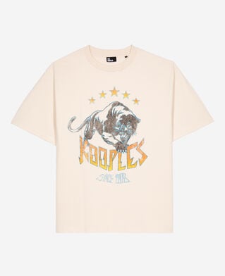 The Kooples HOMBRE ECRU camiseta con serigrafía en crudo
