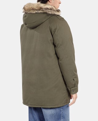 The Kooples HOMME KAKI parka à capuche kaki