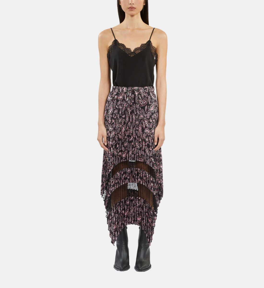 Jupe longue plissée the kooples top