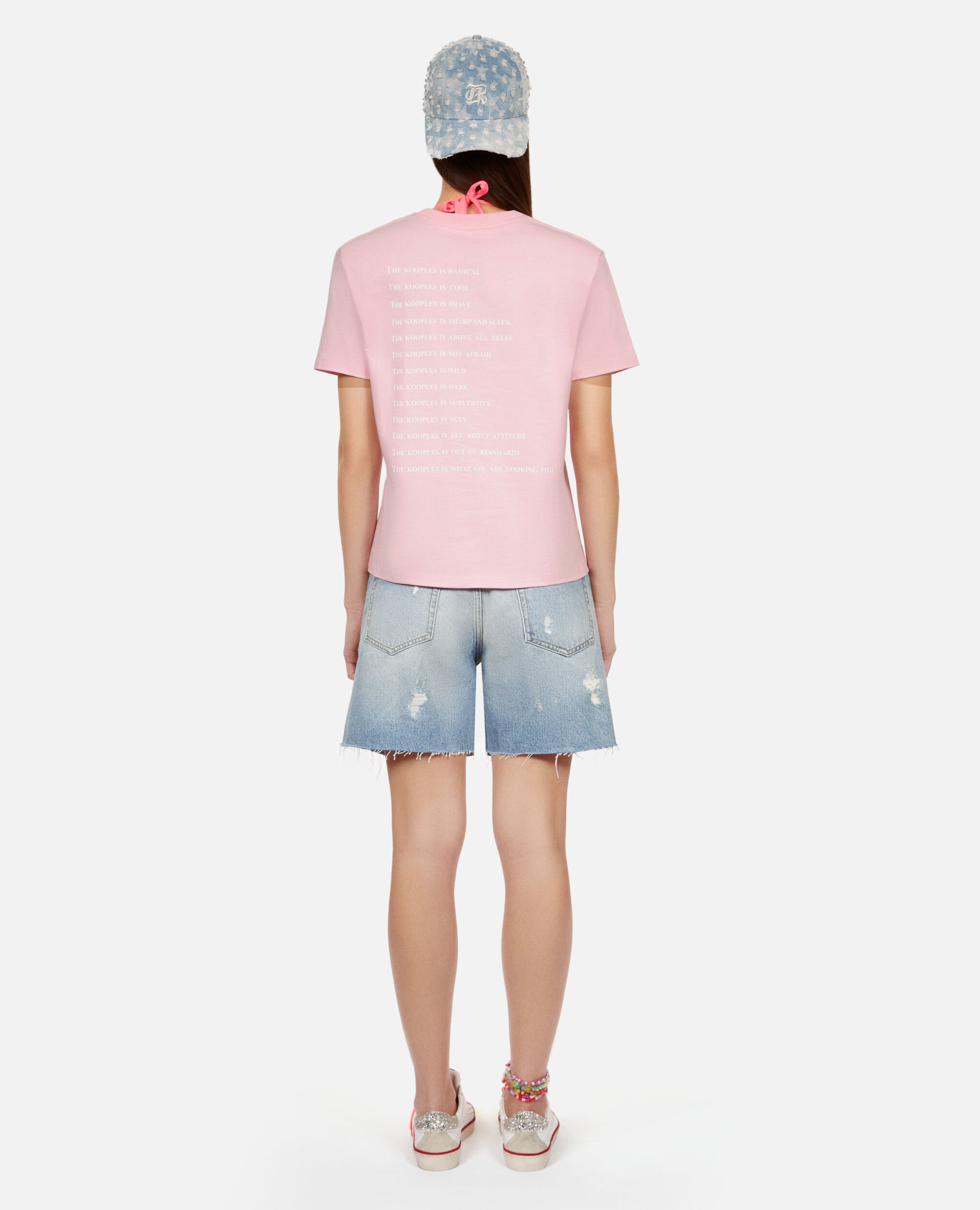 T-shirt What is rose avec strass, POWDER PINK, hi-res image number null