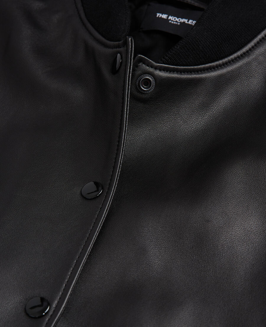 black leather jacket