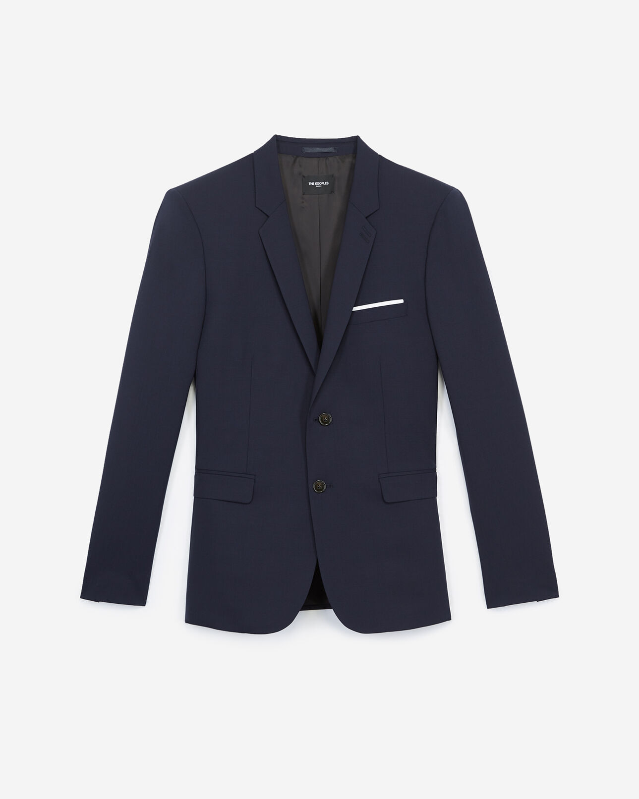 The Kooples MEN NAVY navy blue stretch wool suit jacket 