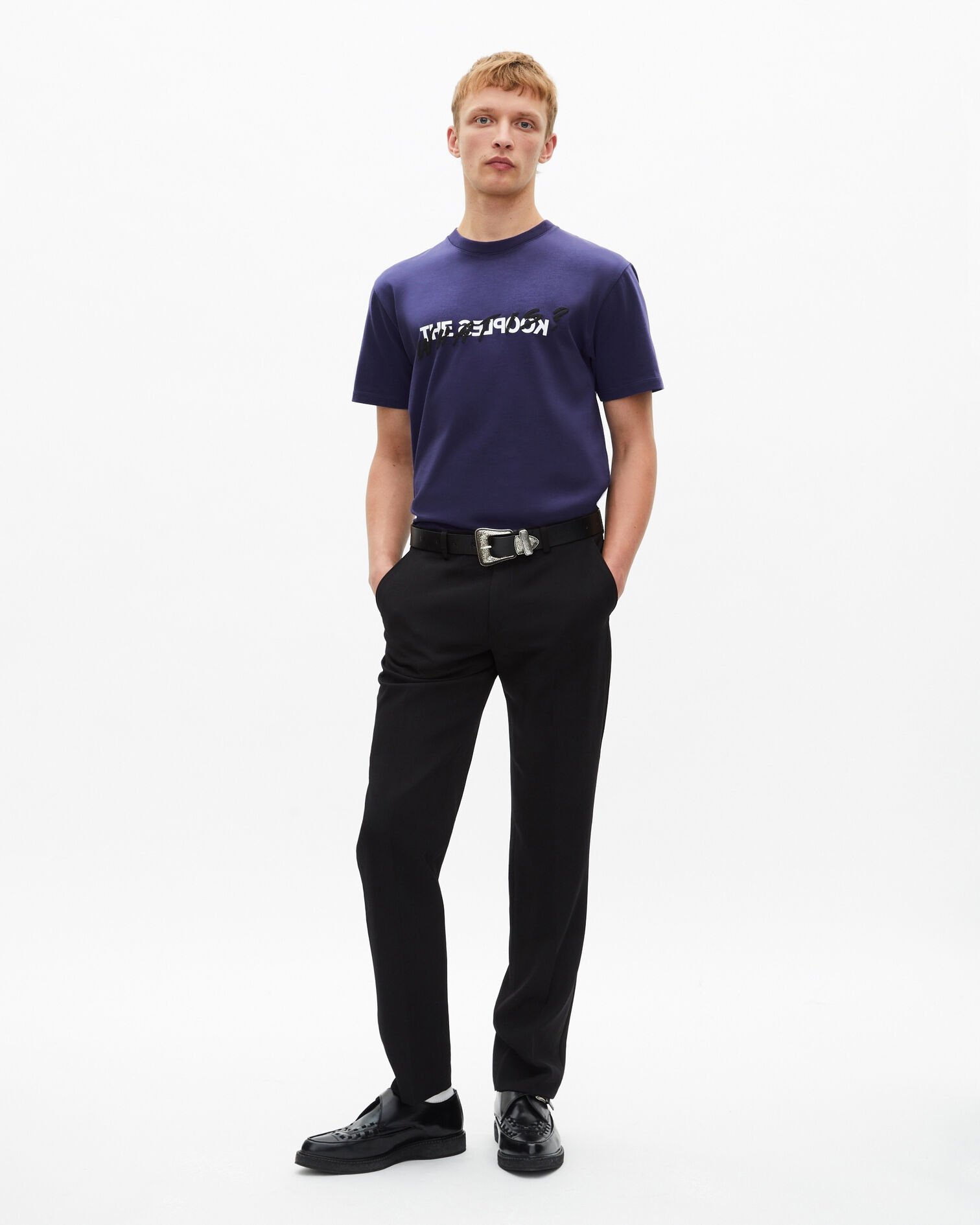 What is navy blue t-shirt, BLUE ATLANTIQUE, hi-res image number null