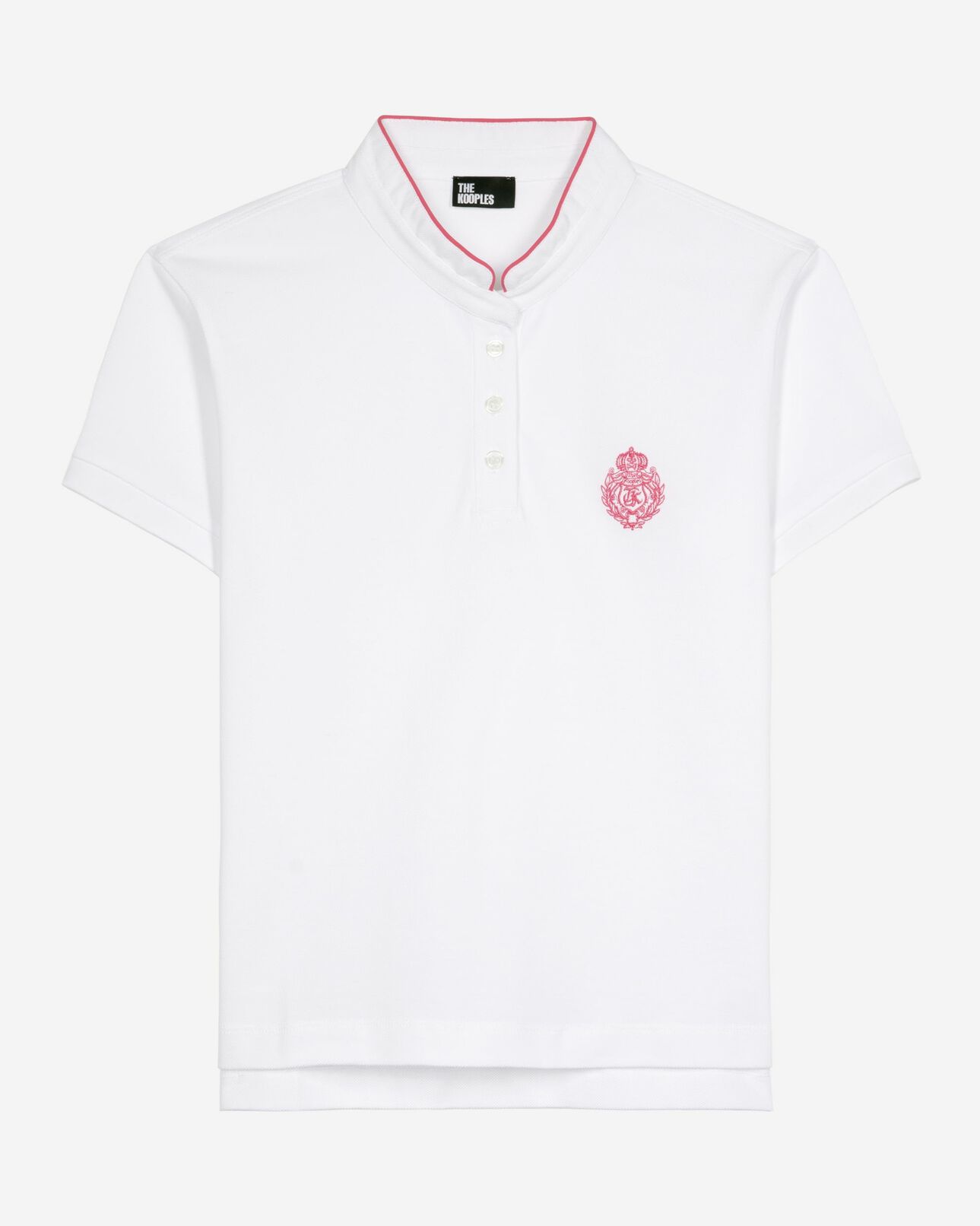 The Kooples MUJER WHITE polo blanco con cuello en contraste