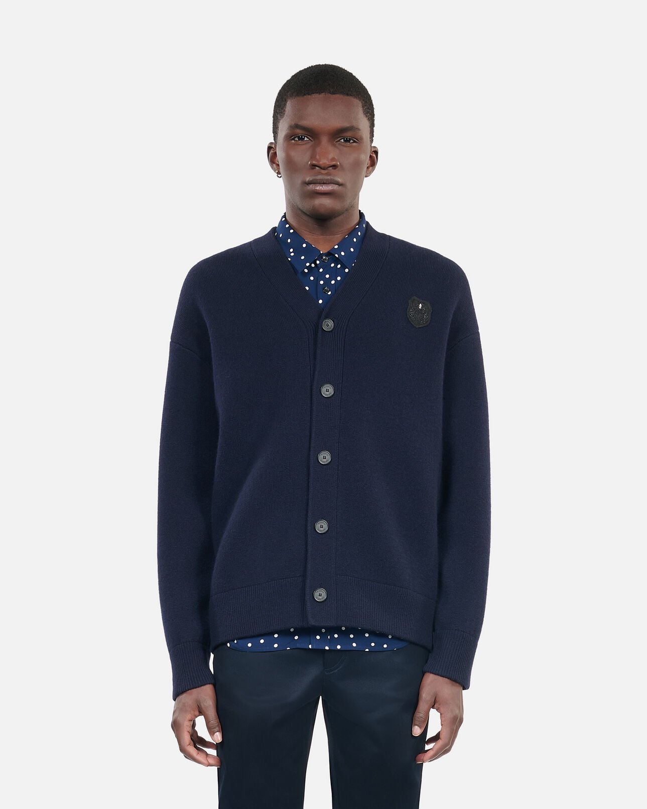 The Kooples HOMBRE NAVY cárdigan lana azul marino