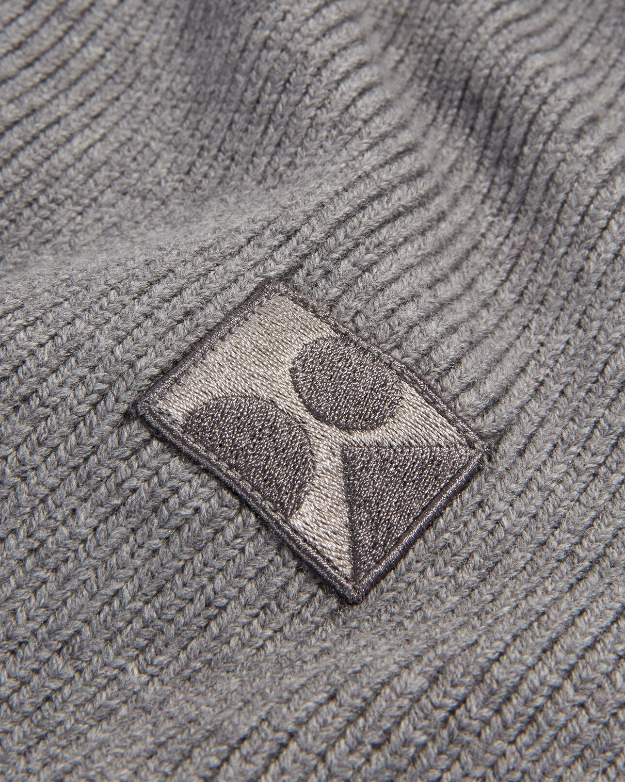 The Kooples UNISEX GRIS CLAIR wollschal grau rippstrick