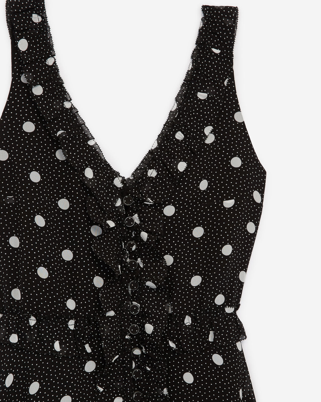 The Kooples FEMME BLACK-ECRU robe longue noire imprimée nœud